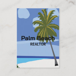 Beach Handflatan Träd Realtor Beach Visitkort