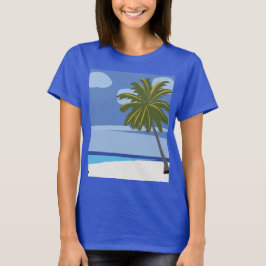 Beach Handflatan Träd sommaruppehållsinsats för T Shirt