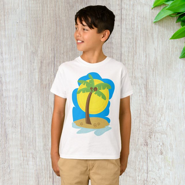 Beach handflatan Träd T Shirt (Skapare uppladdad)