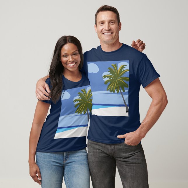 Beach Handflatan Träd Vacation Vacation Vackaste B T Shirt (Unisex)
