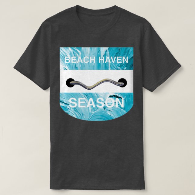 Beach Haven Beach Badge T Shirt (Design framsida)