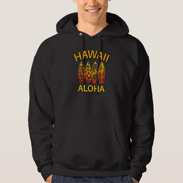 Beach Hawaii Summer Trip Hawaiian Tropical 1 Hoodie (Framsida)