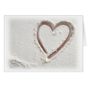 Beach Heart of Sand Hälsningskort