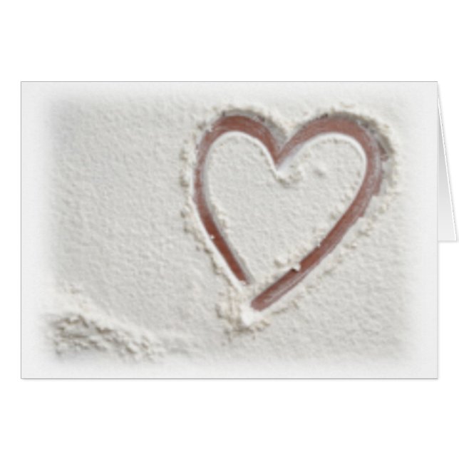 Beach Heart of Sand Hälsningskort (Framsidan Horizontal)