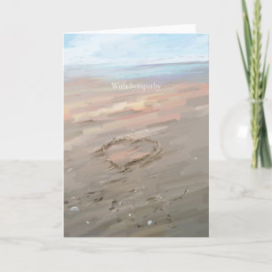 Beach Heart Sympathy Card Kort