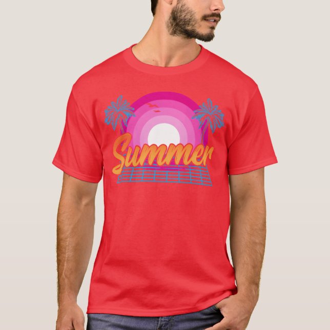 Beach Heatwave Warm Weather 80s90s Summer Sun frie T Shirt (Framsida)
