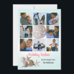 Beach Helgdag Seashells Block Ram Julkort<br><div class="desc">Åtta fotoblockkort för helgdag i ram med stjärnfisk,  segelceller och sanddollar vid sidan av en metallisk  Julgran-dekoration. Redigerbar text och multifotojulkort med gott om utrymme för ytterligare anpassning. Varma och underbart budskap från helgdag önskemål går att redigera.</div>