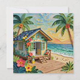 Beach Home Oceanic Blank Kort