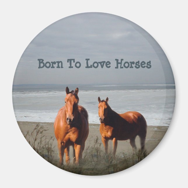Beach Horses Magnet (Framsidan)