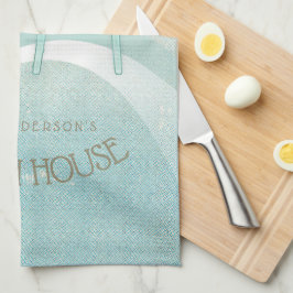 Beach House Adirondack Chairs Aqua Blue ID623 Kökshandduk