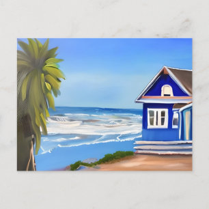 Beach House and Ocean Art HEJ Vykort