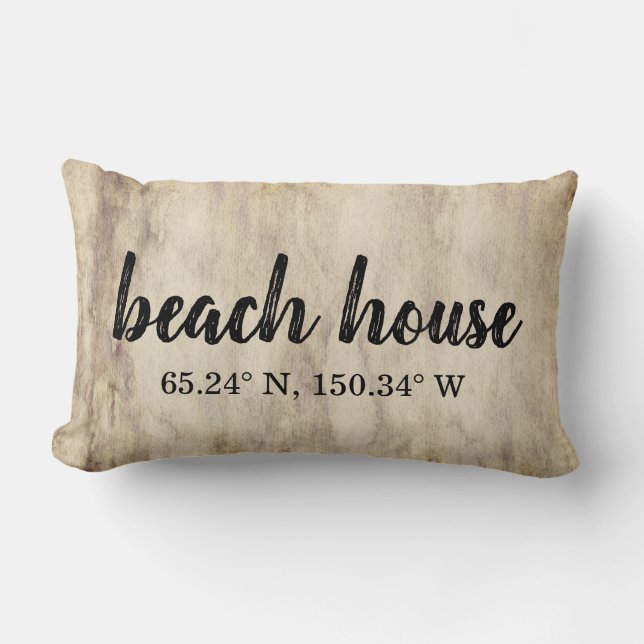 Beach House Anpassningsbar Coordinates Lumbar Pill Lumbarkudde (Framsida)