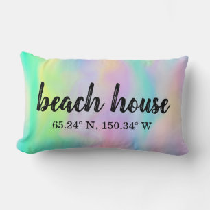 Beach House Anpassningsbar Coordinates Lumbarkudde