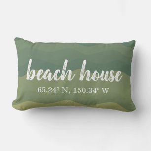 Beach House Anpassningsbar Coordinates Lumbarkudde