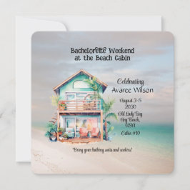 Beach House Bachelorette Party-inbjudan Inbjudningar