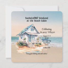 Beach House Bachelorette Party-inbjudan Inbjudningar