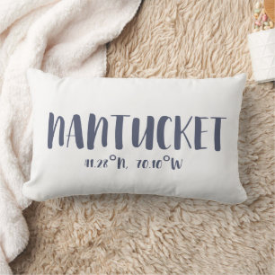 Beach House - Beach Blue Nantucket Coordinates Lumbarkudde