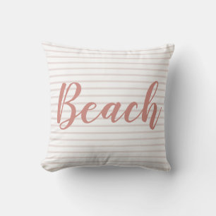 Beach House Beige Nautical Rand Kudde