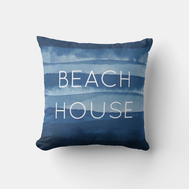 Beach House Blue Kudde (Framsida)