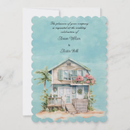 Beach House Bröllop Inbjudningar
