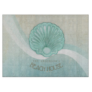 Beach House Clam Snäcka Aqua Blue ID623