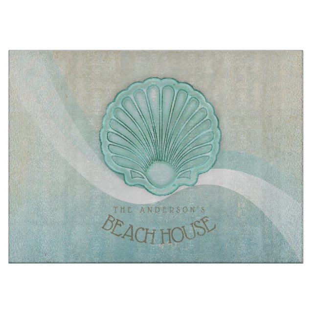 Beach House Clam Snäcka Aqua Blue ID623 (Framsidan)