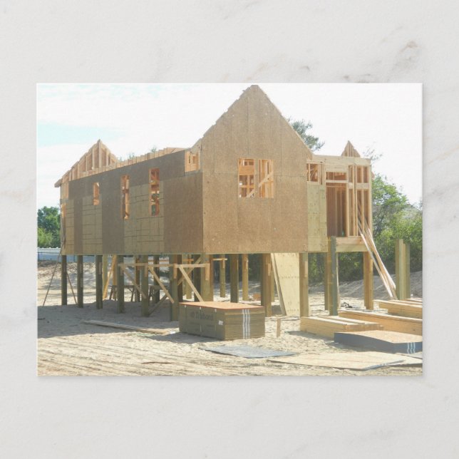 Beach House Construction Vykort (Framsida)