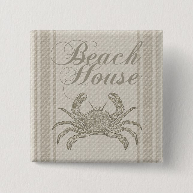 Beach House Crab Seashore Knapp (Framsida)
