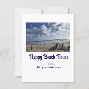 Beach house est. Lägg till årslängd för fotolatitu Vykort