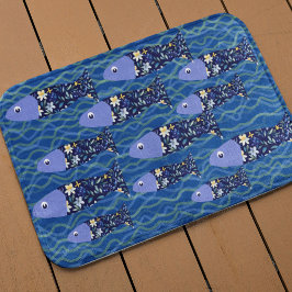 Beach House Fish Sjölandskap Seaside Fishman Badrumsmatta