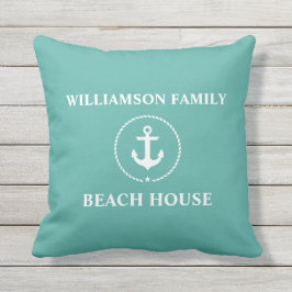 Beach House för Nautiska familjen Namn Kudde