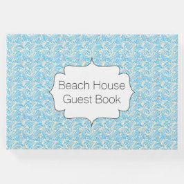 Beach House Guest Bok Modern Blue Wave Mönster