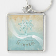 Beach House Handflatan Träd Aqua ID623