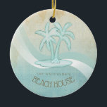 Beach House Handflatan Träd Aqua ID623 Julgransprydnad Keramik<br><div class="desc">Med den här produkten i det mjuka färgen av hav och sand kan du enkelt lägga till din egen namn och text med hjälp av den angivna mallen. Den enkla bilden av handflatan träd på en bedrövad, vattenfärgad bakgrund markeras med en vågaccent i aqua och vitt. Om du inte har...</div>