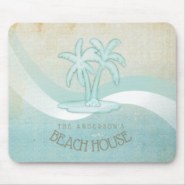 Beach House Handflatan Träd Aqua ID623 Musmatta