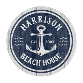 Beach House i Namn i Navy Anchor Nautical Family