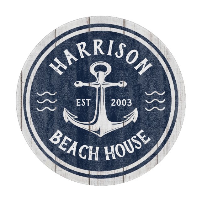 Beach House i Namn i Navy Anchor Nautical Family (Framsidan)