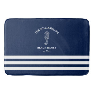 Beach House i Vita Rand   Sjöhäst Badrumsmatta
