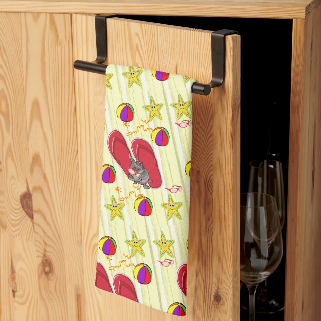 Beach House Kitchen Hand Towel Kökshandduk (Thirds Fold)