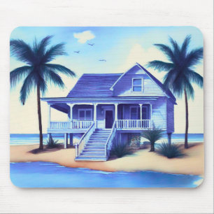 Beach House med Handflatan Träd Musmatta
