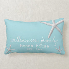 Beach House Namn & Year CoastSea Blue Lumbarkudde