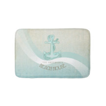 Beach House Nautical Anchor och Rope Aqua ID623