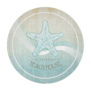 Beach House Nautical Starfish Aqua Blue ID623