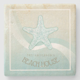 Beach House Nautical Starfish Aqua Blue ID623 Stenunderlägg