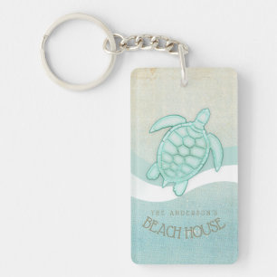 Beach House Nautical Turtle Aqua Blue ID623