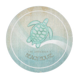 Beach House Nautical Turtle Aqua Blue ID623