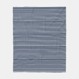 Beach House Navy Blue Rand Fleecefilt