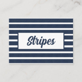 Beach House Navy Blue Rand Visitkort