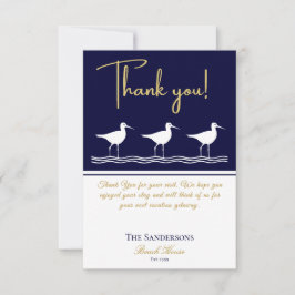Beach house navy Blue Sandpipers Tack Kort