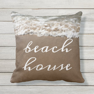 Beach House Ocean Photo Nautical Summer Decor Kudde